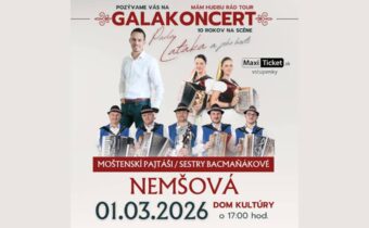 Galakoncert „Mám hudbu rád“ pokračuje po úspešných zastávkach koncertom v Nemšovej