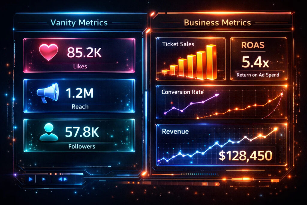 Vanity metrics vs business metrics