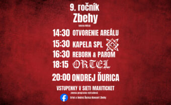 Už 9. ročník obľúbeného koncertu: Ondrej Ďurica, Ortel, Reborn a Parom opäť v Zbehoch